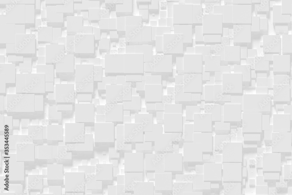White cubes abstract background - chaotic pattern. White cubes abstract background - chaotic pattern.