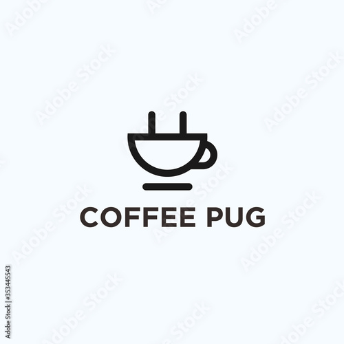 coffee plug logo. coffee icon