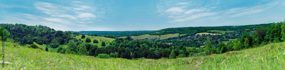 Panoramic view of the Surrey hills Panoramic view of the Surrey hills