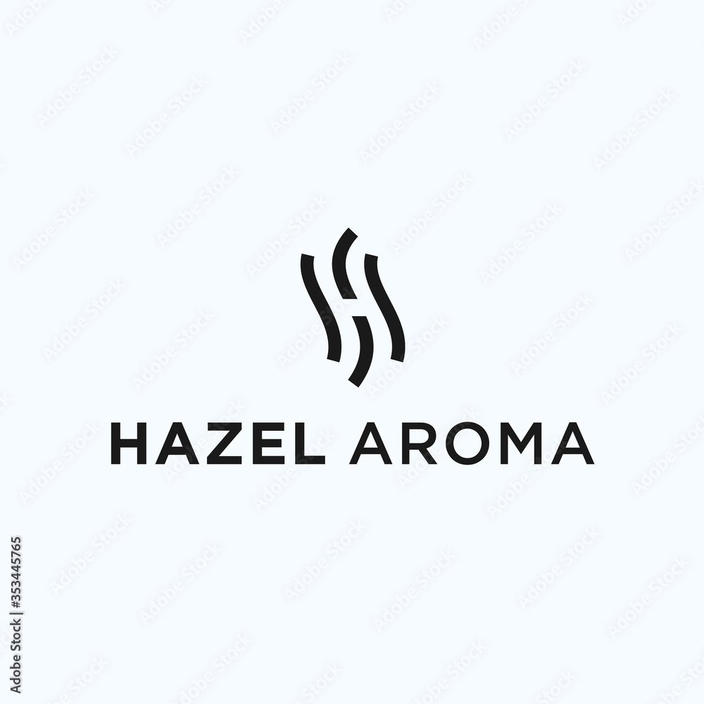 H aroma logo. coffee icon H aroma logo. coffee icon