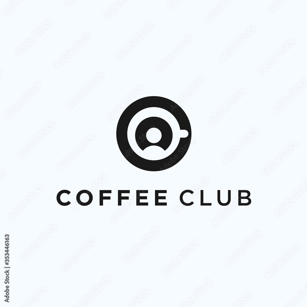 coffee club logo. coffee icon