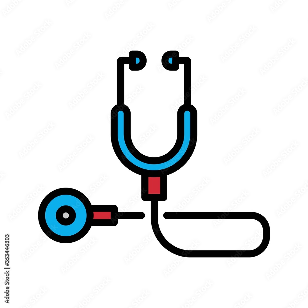stethoscope filled outline Icon stethoscope filled outline Icon