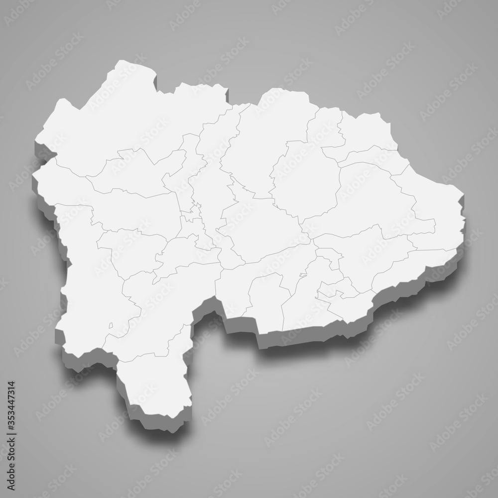 Yamanashi 3d map prefecture of Japan Template for your design Yamanashi 3d map prefecture of Japan Template for your design