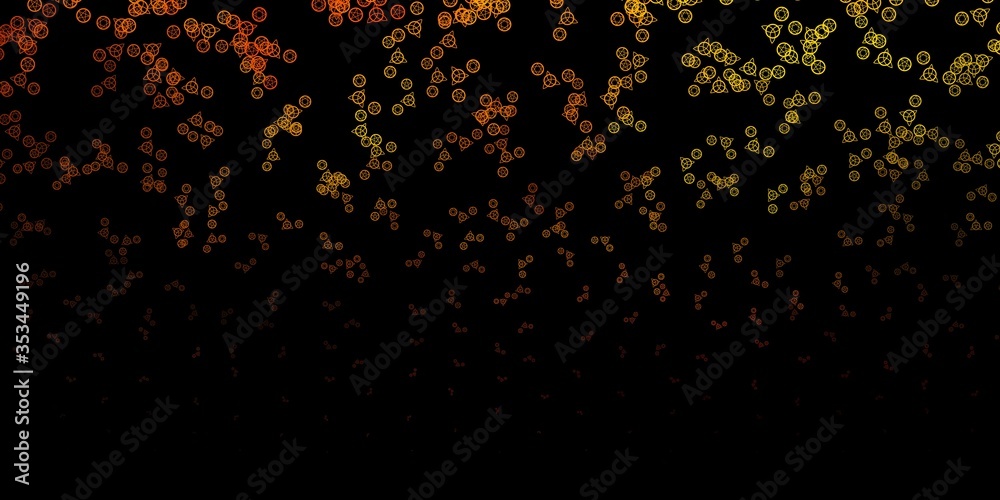 Dark Green, Yellow vector backdrop with mystery symbols. Dark Green, Yellow vector backdrop with mystery symbols.