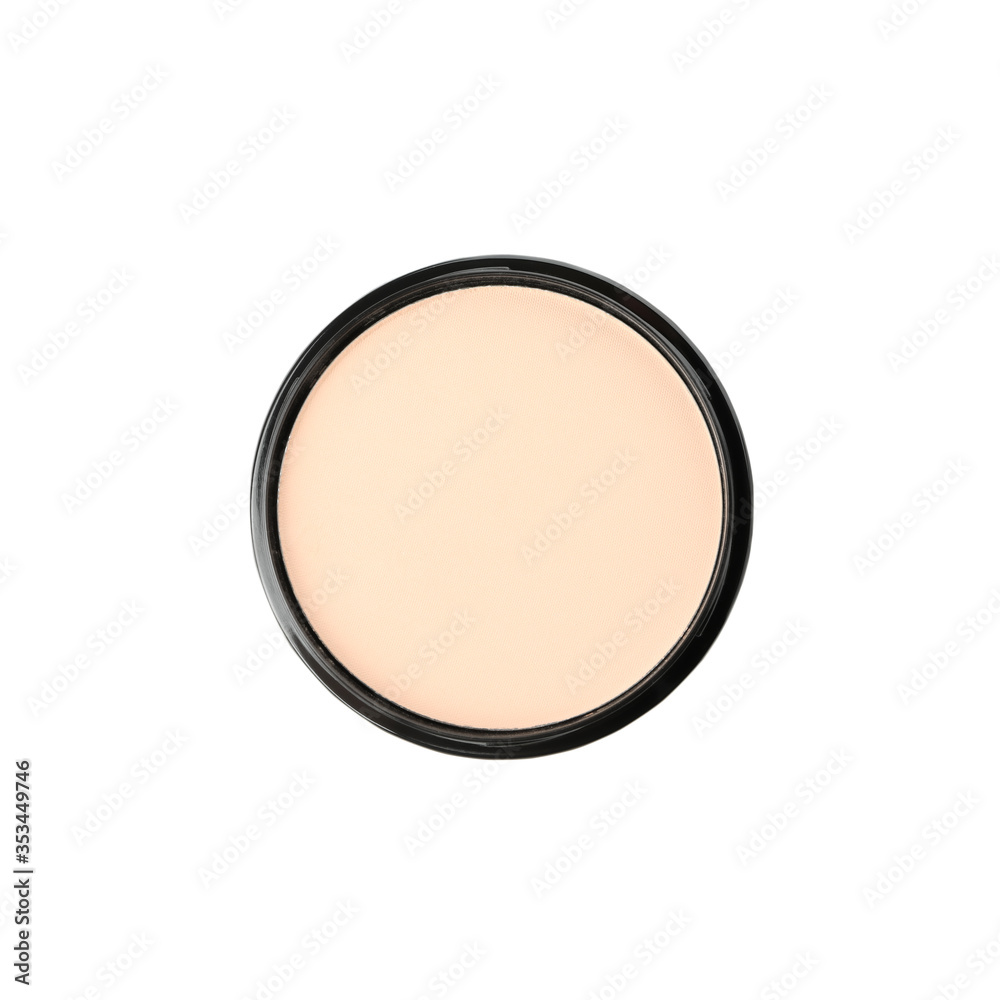 Blush powder isolated on white background. Female accessories