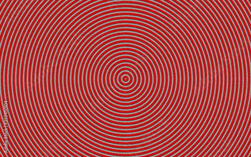 Halftone red and gray background graphic  concentric circles  space for adding text  copy