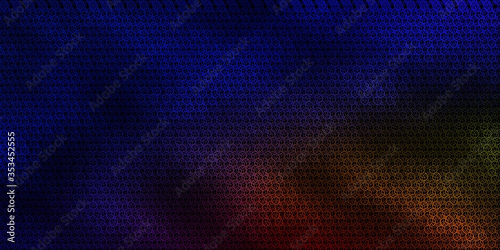 Obraz premium Dark Blue, Yellow vector template with esoteric signs.