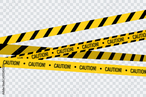 Caution tape stripe danger line. Police hazard do not cross yellow tape safety warning