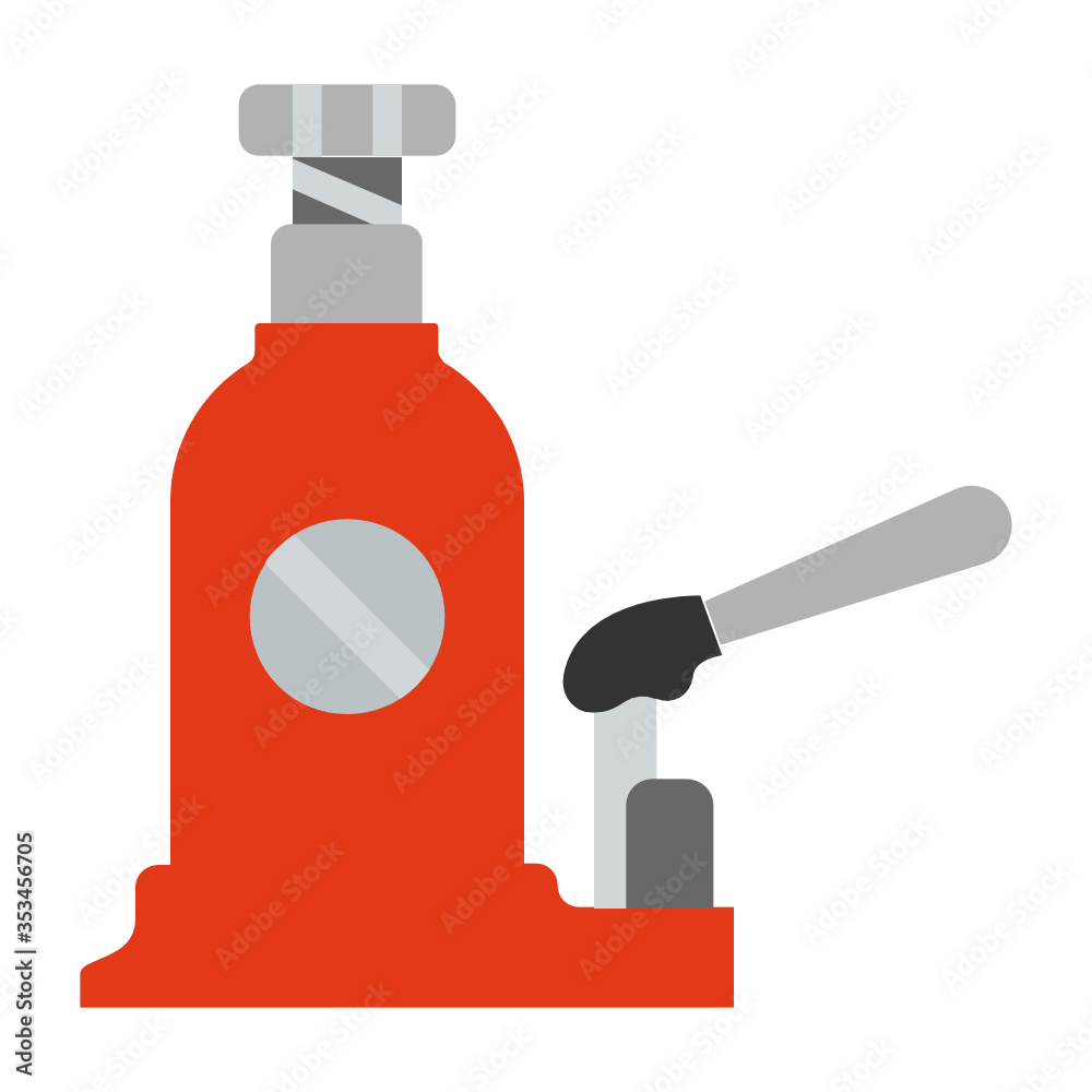 Low Profile Welded Vertical Jack Vector Icon Design, Tire Repair Tools and Wheel Shop Equipment on White background, Hydraulic bottle Jack Concept Low Profile Welded Vertical Jack Vector Icon Design, Tire Repair Tools and Wheel Shop Equipment on White background, Hydraulic bottle Jack Concept