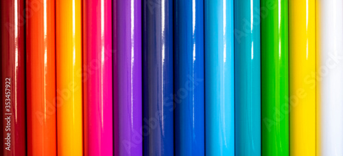 Cold colors vinyl rolls photo