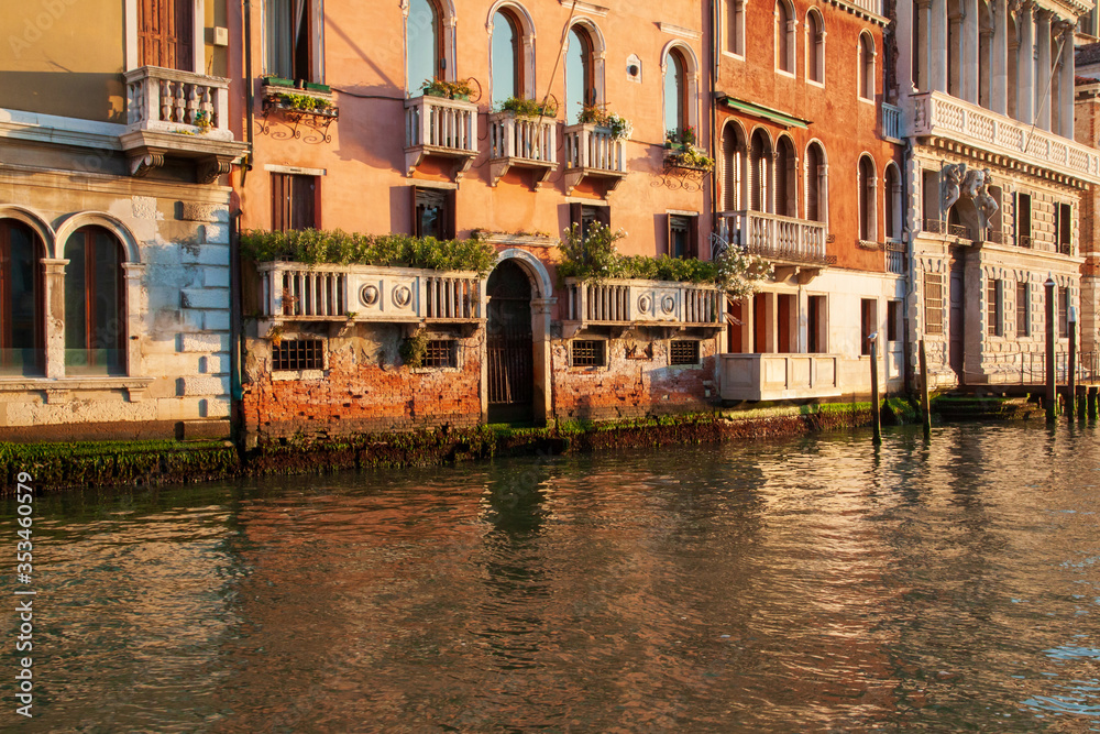 Venice canal. Houses on the water