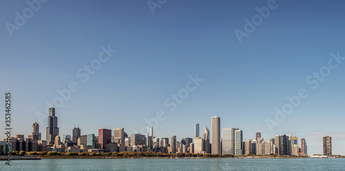 Fototapeta Naklejka Na Ścianę i Meble -  City of Chicago Panoramic Skyline