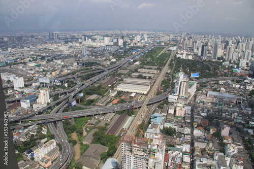 aerial view of bangkok city