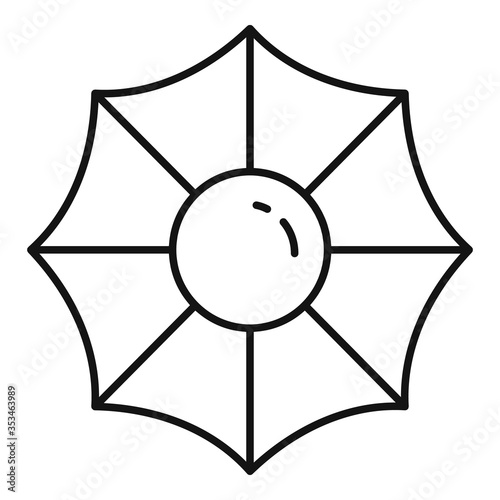 Flower jelly biscuit icon. Outline flower jelly biscuit vector icon for web design isolated on white background