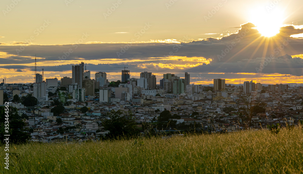 Fototapeta premium sunset city