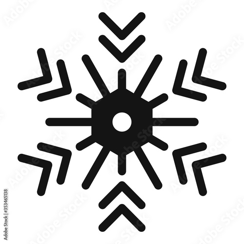 Texture snowflake icon. Simple illustration of texture snowflake vector icon for web design isolated on white background