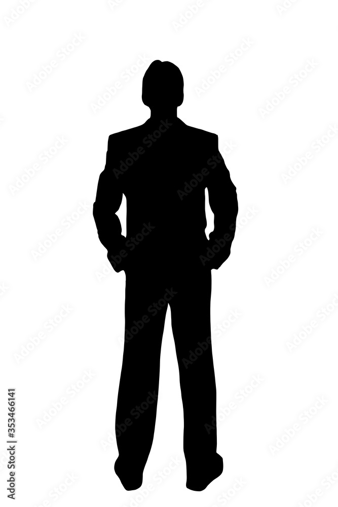 silhouette of a businessman