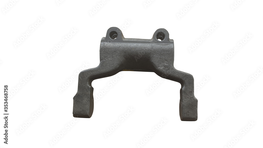 Shift fork mechanical gearbox car isolated on white background. Spare parts. Shift fork mechanical gearbox car isolated on white background. Spare parts.