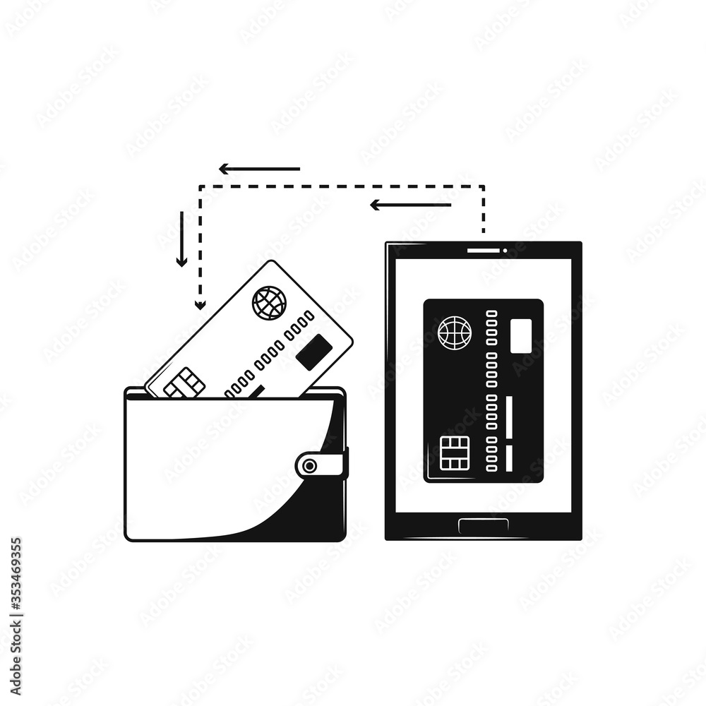 Mobile money transfer Business concept icon isolated on white background Mobile money transfer Business concept icon isolated on white background