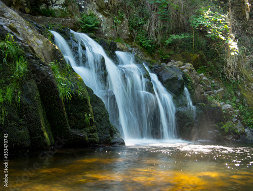 Wasserfall und Schlucht   Saut du Bouchot  in den Vogesen in Frankreich
