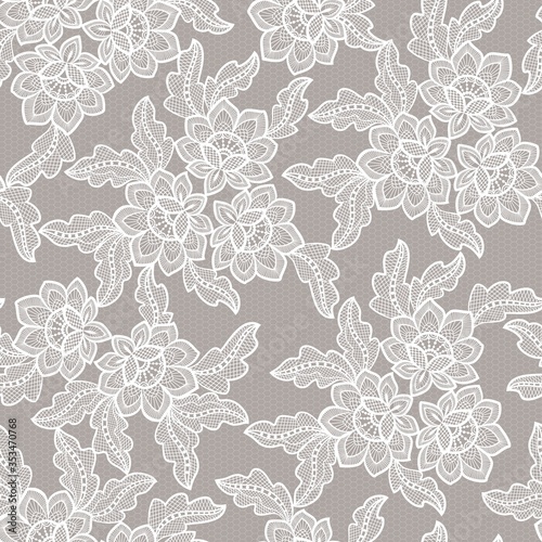 seamless abstract lace floral background