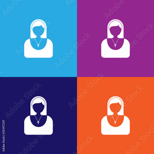 nun avatar icon.Element of popular avatars icon. Premium quality graphic design. Signs, symbols collection icon for websites, web design