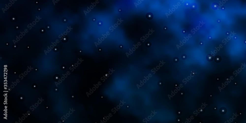 Fototapeta premium Light BLUE vector layout with bright stars. Blur decorative design in simple style with stars. Pattern for wrapping gifts.