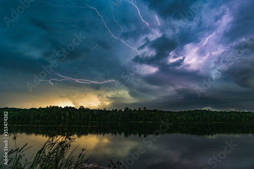 Lightning Storm over Lake McNaughton