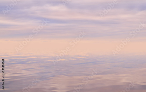 sky reflected in water, background, landscape in pastel colors
