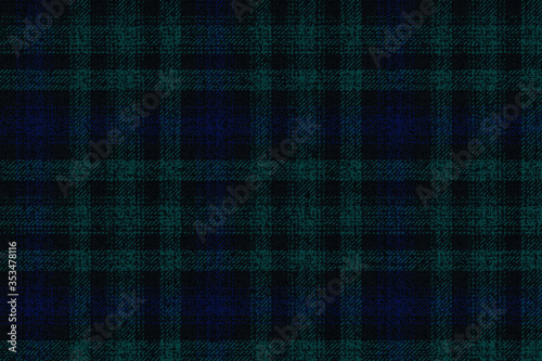 ragged old blue Scottish tartan traditional clan ornament repeatable pattern, textile texture from plaid, tablecloths, shirts, clothes, dresses, bedding. editable vector illustration