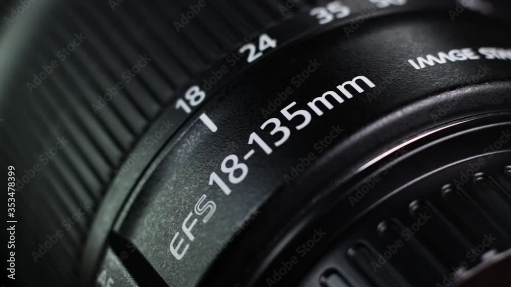 DSLR Camera zoom lens close up inspection
