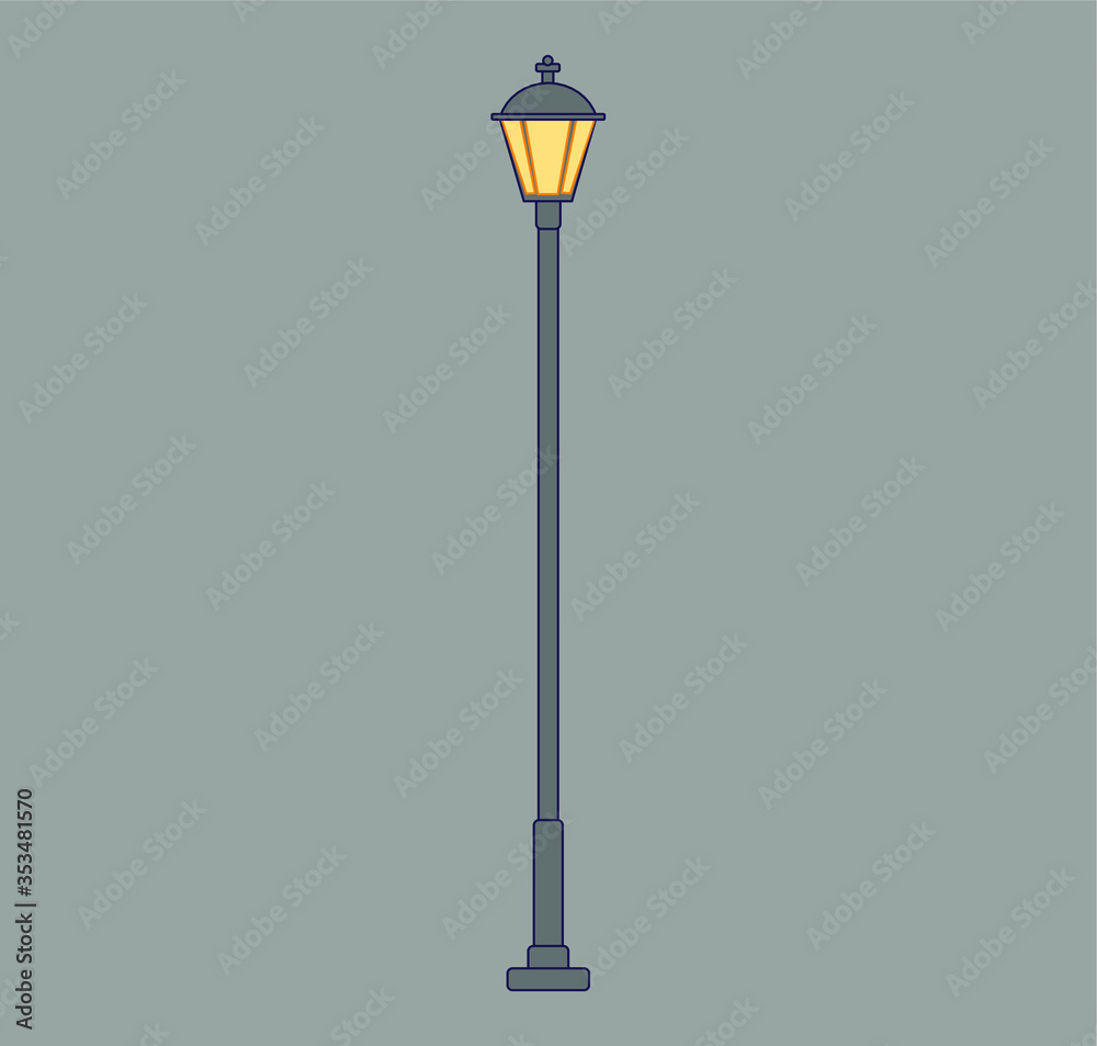 street lamps. illustration for web and mobile street lamps. illustration for web and mobile