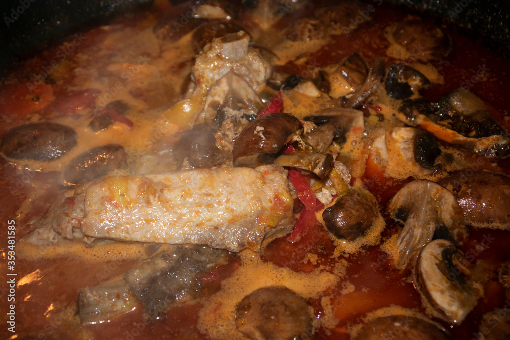 mushroom and wings spicy red curry mushroom and wings spicy red curry