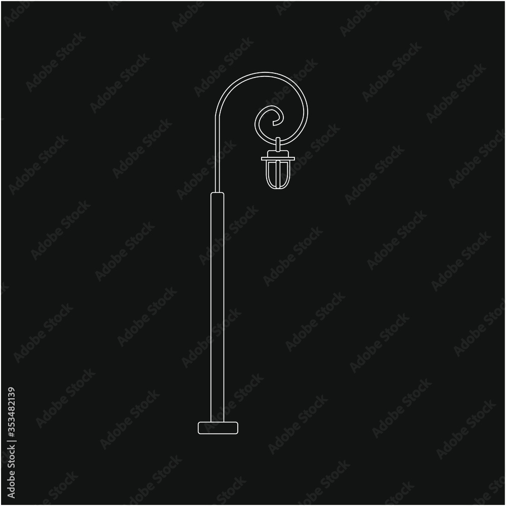 street lamps. illustration for web and mobile street lamps. illustration for web and mobile