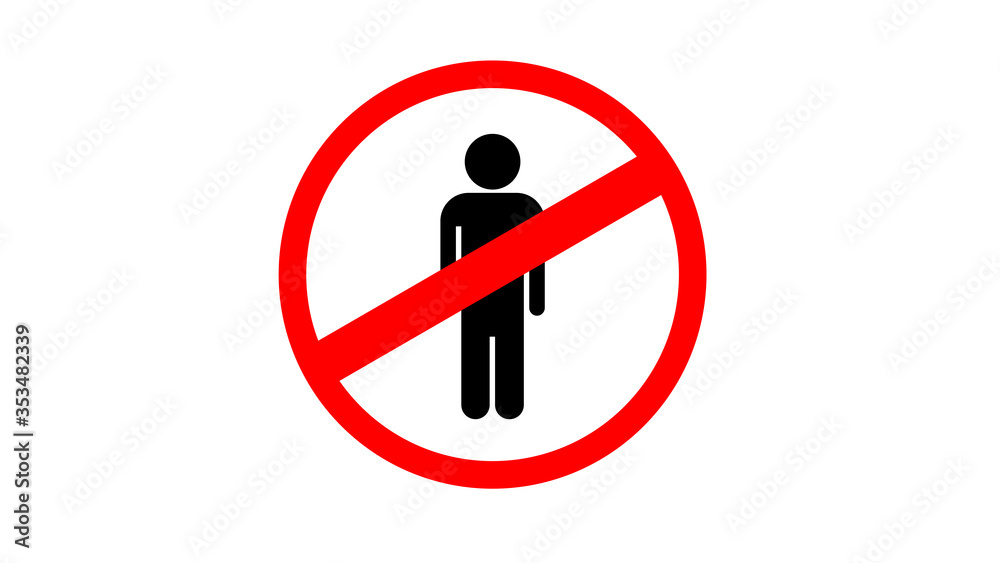 no entry icon, people prohibited, forbidden sign, warning, attention no entry icon, people prohibited, forbidden sign, warning, attention