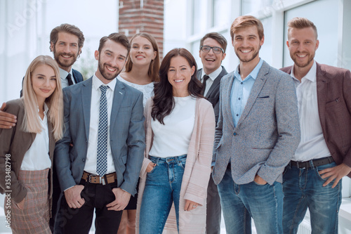 team of successful young people standing together.
