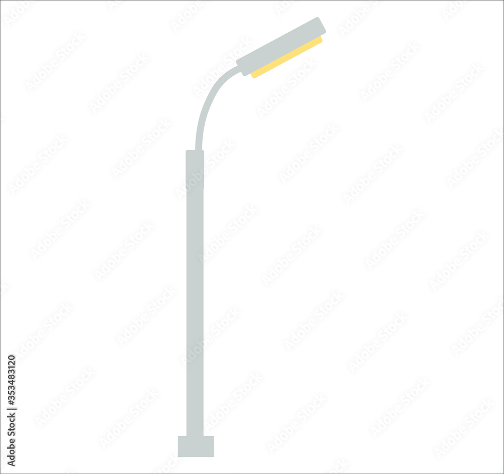 street lamps. illustration for web and mobile
