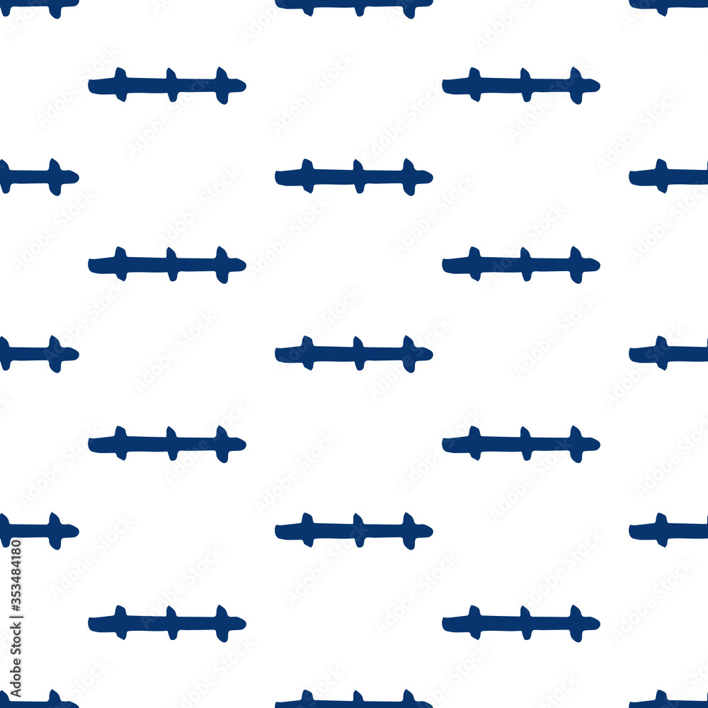 Seamless pattern with horizontal elements