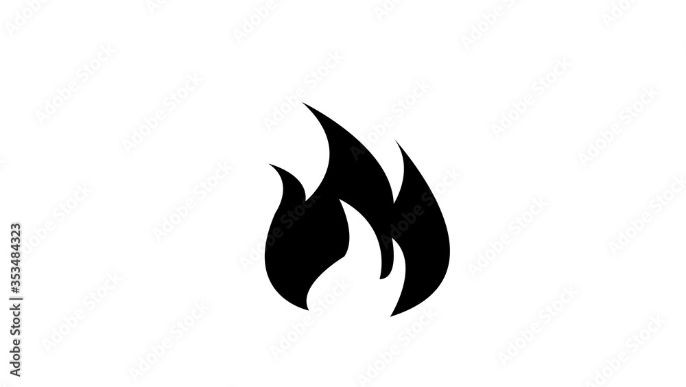 Lab burner with flame illustration Lab burner with flame illustration