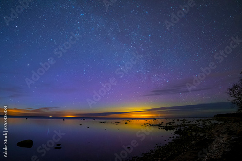Milky way over calm ocean in Sweden © It4All