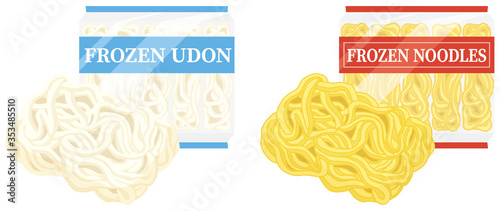 Frozen udon and frozen noodles
