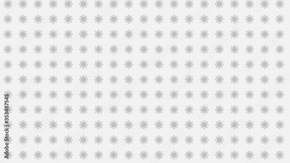 White background with wiggling coronaviruses.  Bright background with black wiggling viruses. Alternate unexpected moving of covid-19. Abstract animation.