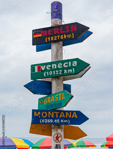 Kilómetros de distancia de diferentes ciudades del mundo, desde Ecuador. © Patricio Castro