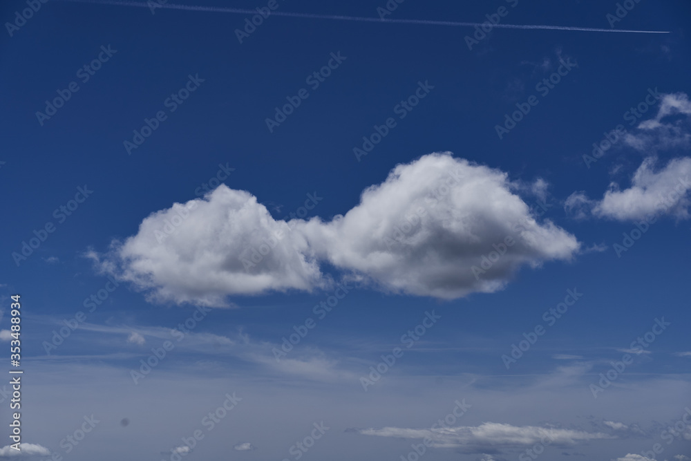 Fluffy clouds and sky Fluffy clouds and sky