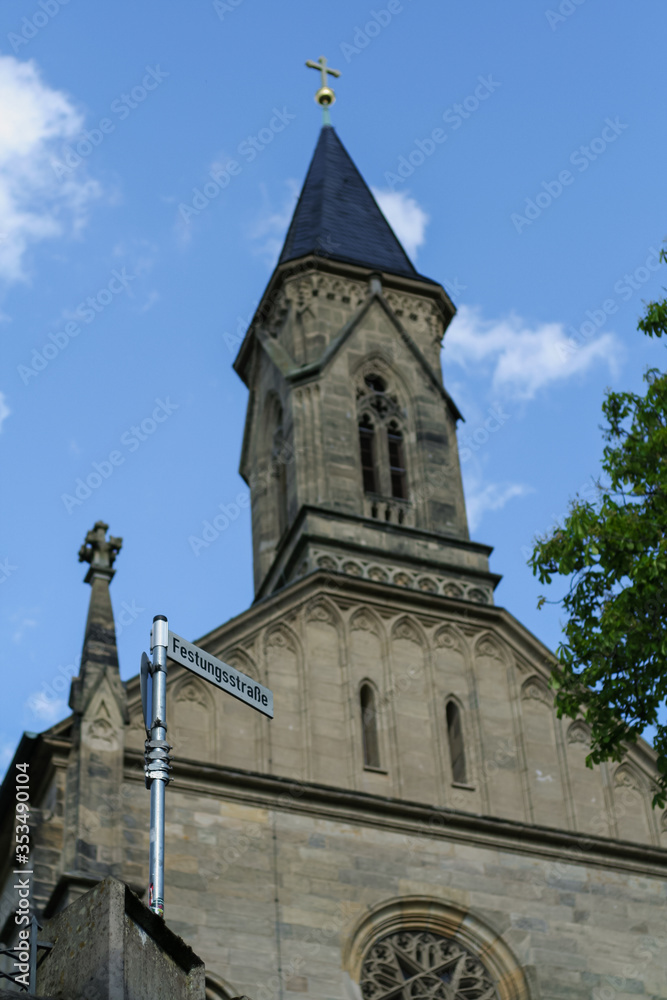 Church on the road to the castle of Coburg, Bavaria