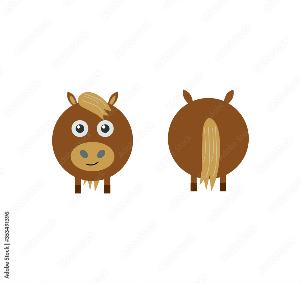 Fototapeta premium horse shaped icon. illustration for web and mobile
