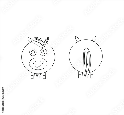 collection of domestic animal icons. illustration for web and mobile