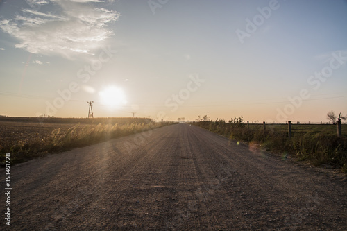 Road at dusk
