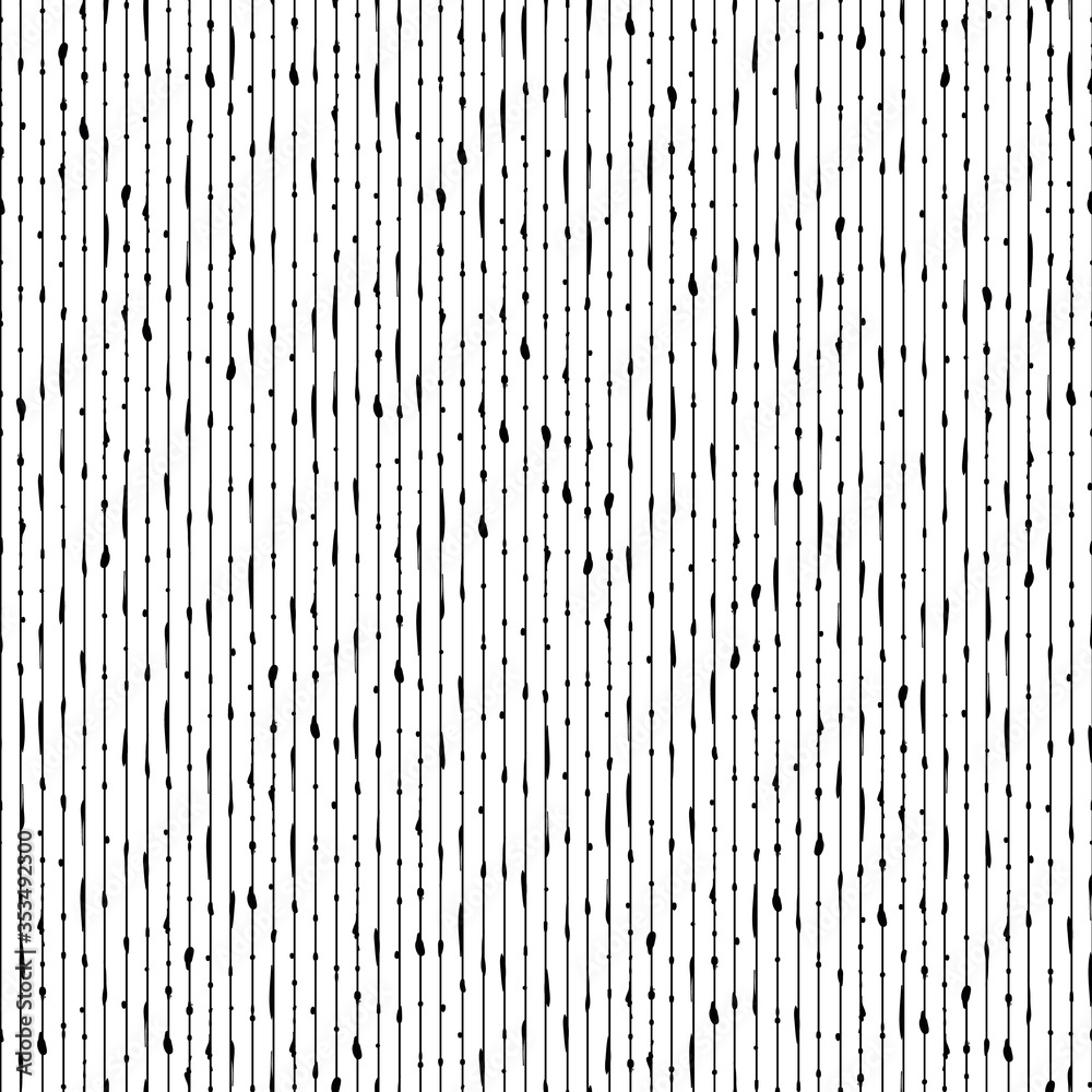 Vertical striped abstract seamless vector pattern. Simple black and ...