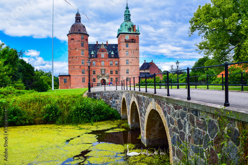 Vallo Castle located on the island of Zealand. In 18th century, the castle served as 